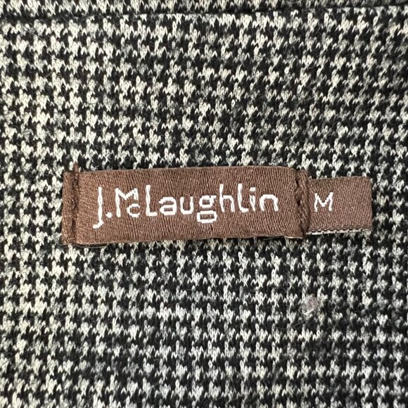 J McLaughlin Womens Cate Vest Black White Houndstooth  Wool Long Blazer size M - Picture 8 of 12